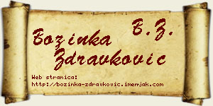Božinka Zdravković vizit kartica